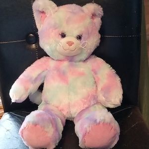 Build a bear Tie Dye cat plush